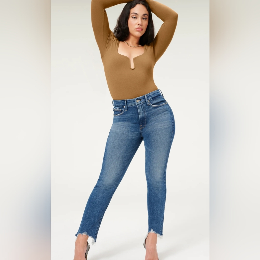 NWT Good American Good Legs Cigarette Skinny Jeans 10/30 Womens